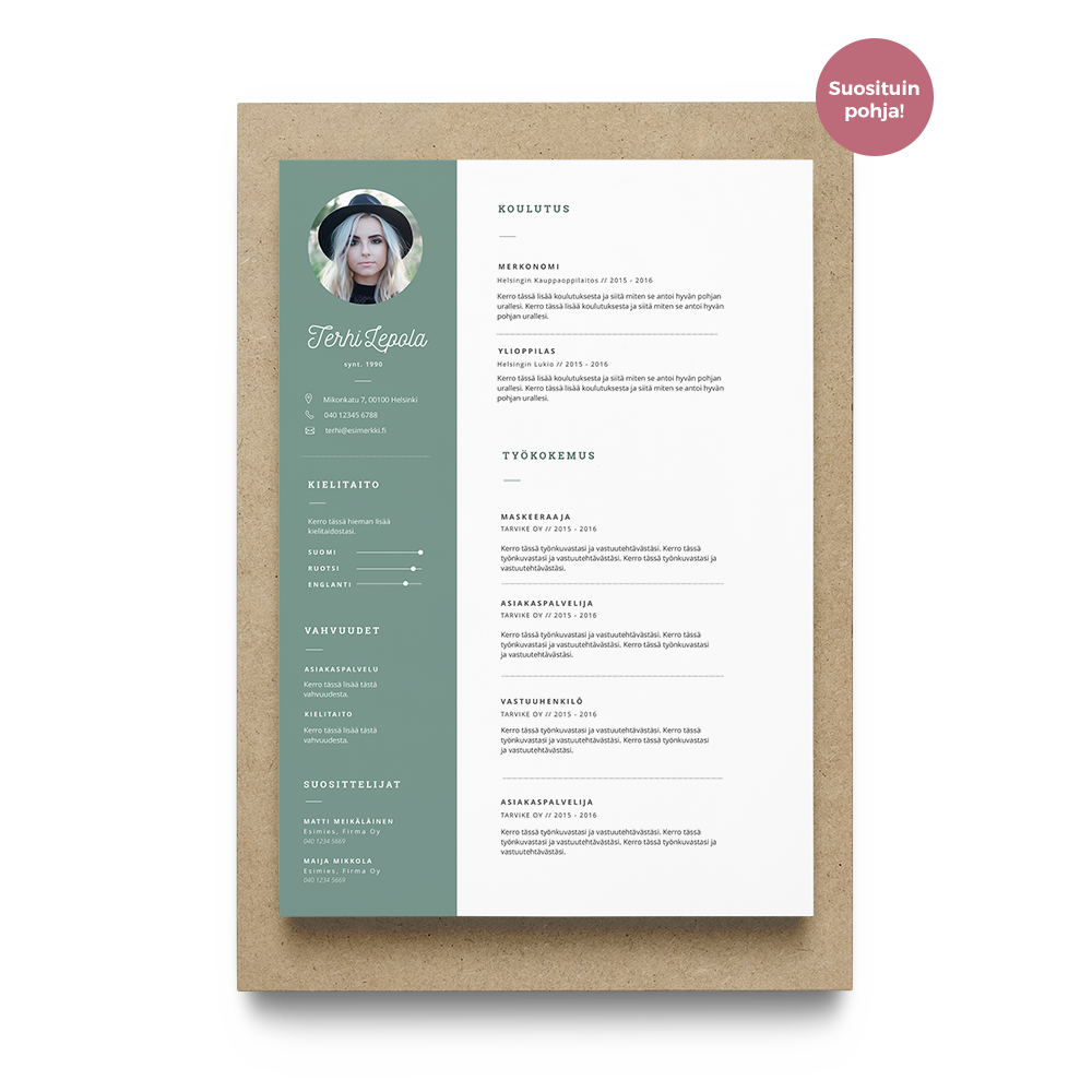 Lataa Visuaalinen CV Pohja Word ohjelmalle CVpohja fi Lataa Visuaalinen CV Pohja Word ohjelmalle CVpohja fi
