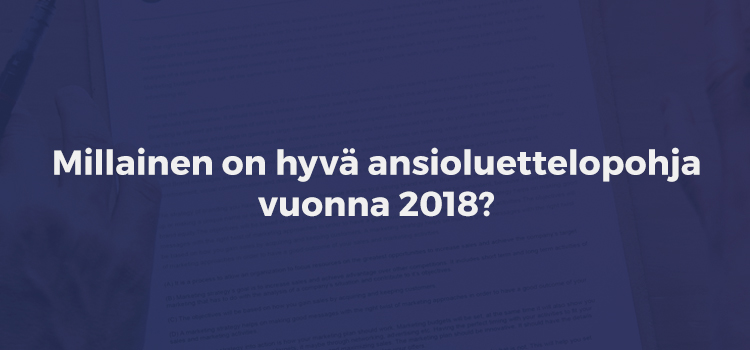 ansioluettelopohja